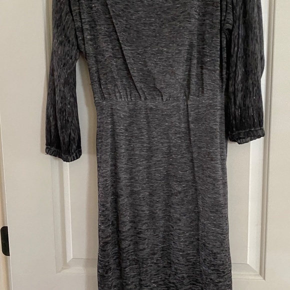 Free People Tidepool Off The Shoulder Lightweight Knit Rouched Long Sleeve Dress - Picture 7 of 13